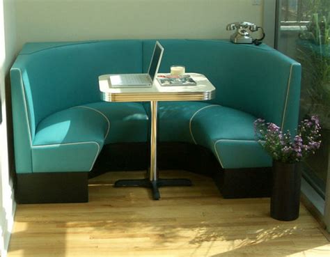 Corner Diner Booth: Kitchen, Seating, Table and Base, Retro Modern