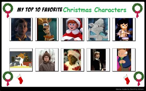 Top 10 Favorite Christmas Characters My Favorite By Thefoxprince11 On Deviantart