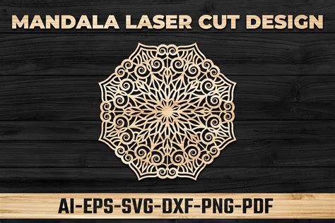 3D Mandala Laser Cutting SVG Graphic By LaijuAkter Creative Fabrica