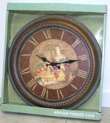 NIB Kirkland's Home Antique Finish Wall Clock -- Antique Price Guide ...