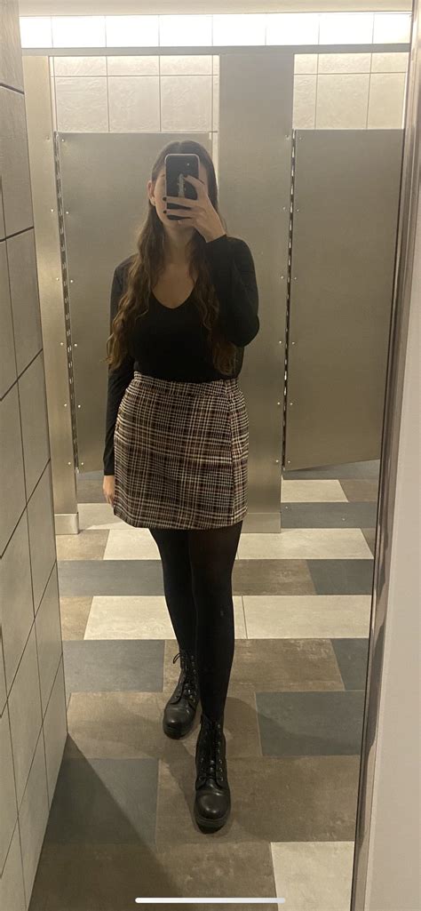 Meg On Twitter Life In Shambles But Still Takes Mirror Selfie To Show Off Cool Plaid Skirt