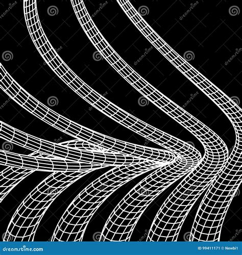 Baixo Fundo Poli Da Malha Do Wireframe Da Veia Ou Do Fio Ilustra O Do