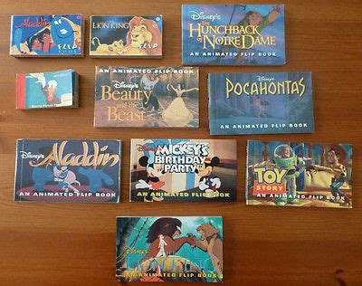 DISNEY ANIMATED FLIP BOOKS - LION KING, ALADDIN, MICKEY, TOY STORY ...