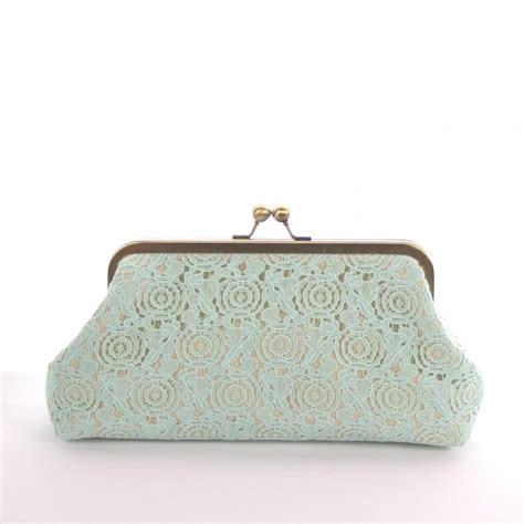 Mint Green Lace Clutch Mint Bridesmaid Clutch Mint Green Bridal Party Purse 2484235 Weddbook