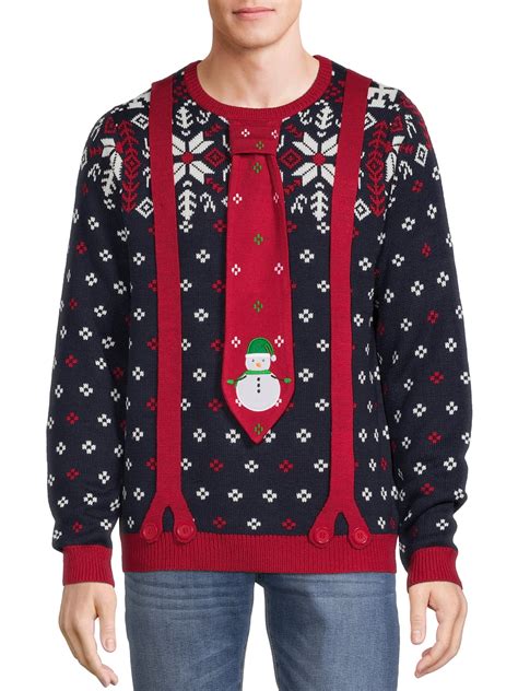 Jolly Sweaters Men S Big Men S Ugly Christmas Sweater With Long