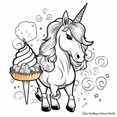 Unicorn Food Coloring Pages Free And Printable