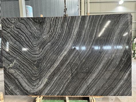 High Quality Black Wood Vein Marble Slabs From China Stonecontact