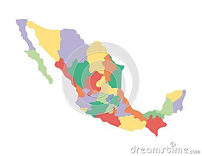 Mexico Border Map Vector Illustration | CartoonDealer.com #253045118