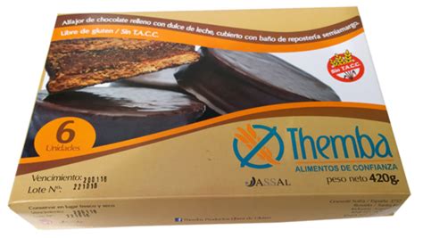 Caja De Alfajor Chocolate Grande X U Themba Camelo Productos Saludables