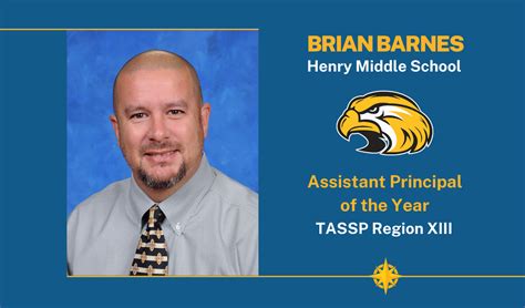 Brian Barnes Of Hms Selected As Tassp Region 13 Outstanding Assistant Principal Of The Year