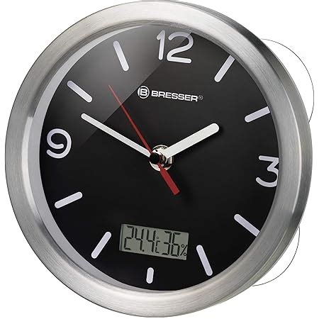 Bresser Horloge Murale Mytime Bath Fond Noir Amazon Fr Cuisine Et Maison