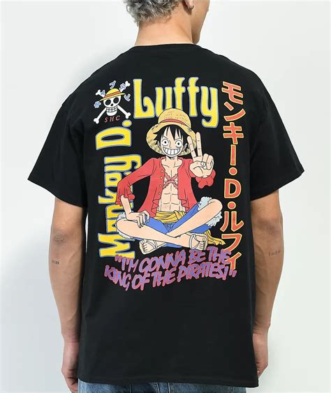 One Piece Luffy Black T Shirt Hamilton Place