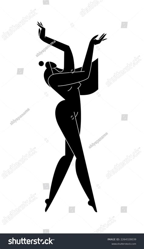 Contemporary Female Body Vector Illustration Nude Stock Vector Royalty Free