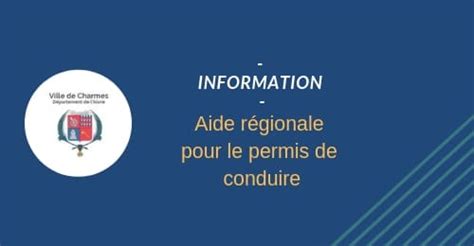 Aide R Gionale Pour Le Permis De Conduire Commune De Charmes