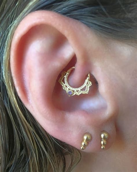 Lotus Earring Ear Piercing Tragus Earring Helix Piercing Etsy