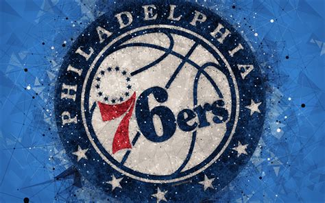 Download wallpapers Philadelphia 76ers, 4K, creative logo, American ...