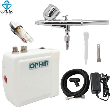 Ophir Mini Airbrush Kit With Air Compressor For Cake Decorating Hobby Art Painting Dual Action