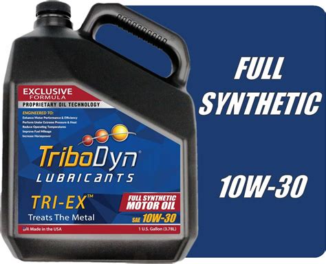 Amazon TriboDyn TRI EX Full Synthetic Motor Oil 10W 30 1 Gallon