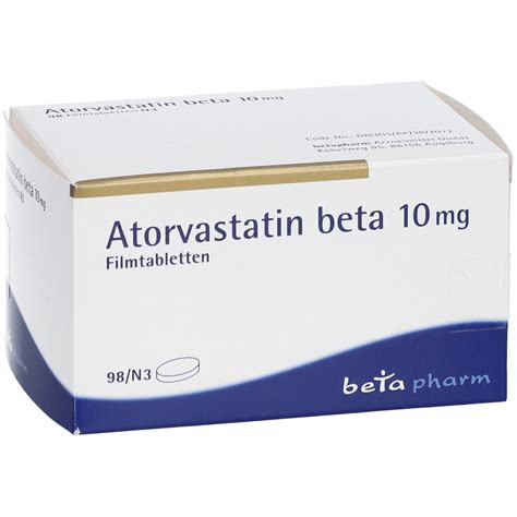 ATORVASTATIN Beta 10 Mg Filmtabletten 98 St Mit Dem E Rezept Kaufen