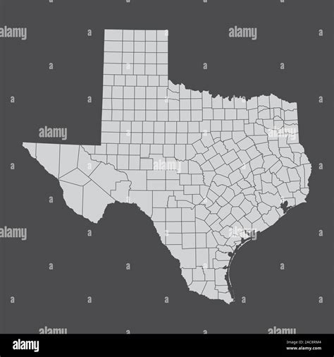 Texas Counties Map Stock Vector Image And Art Alamy