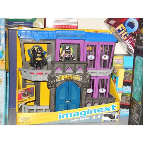 Imaginext Playset DC Super Friends Batman GOTHAM CITY JAIL w / Light Up ...