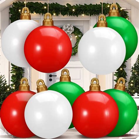 Amazon Jetec 9 Pcs 25 Inch Inflatable Christmas Ball PVC Giant