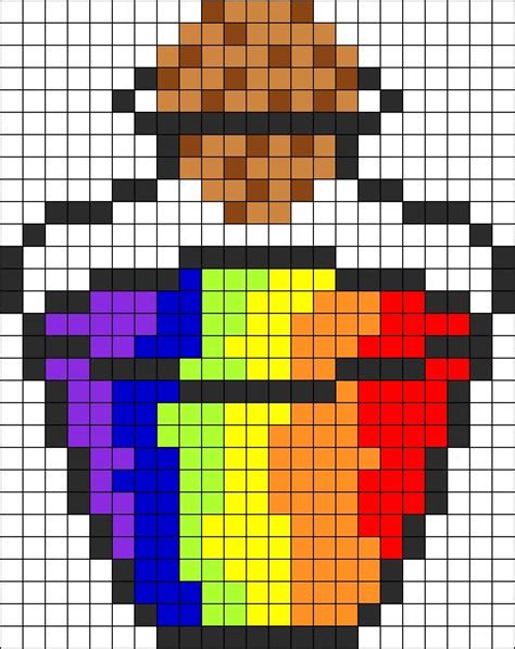 Perler Rainbow In A Bottle Perler Bead Pattern Bead Sprite Fuse Bead