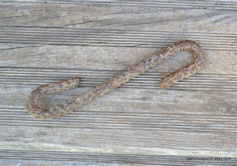 Vintage Rusty Metal Hook Double End S Iron Hook Hanger Steampunk Garden