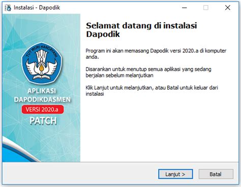 Installer Dan Updater Aplikasi Dapodikdasmen Versi 2020 A Dirilis