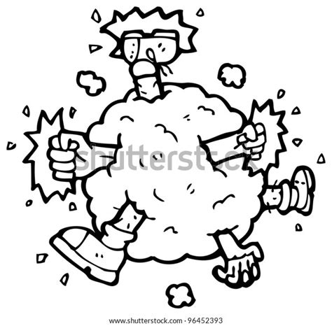 Fight Cloud Cartoon Stock Illustration 96452393