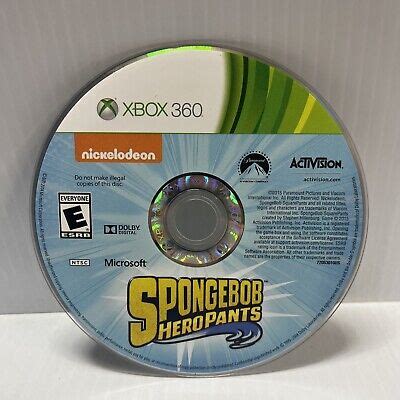 SpongeBob HeroPants Microsoft Xbox 360 2015 Disc Only Tested Ships