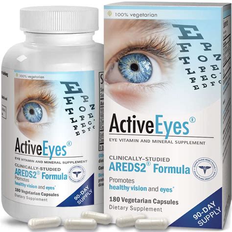 Buy Activeeyes Areds 2 Eye Vitamin And Mineral Supplement With Lutein And Zeaxanthin 180