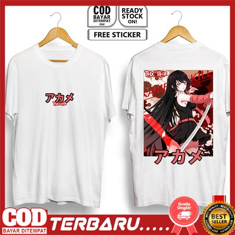 Jual BAJU KAOS PRIA WANITA DISTRO KAOS AKAME AKAME GA KILL WAIFU ANIME