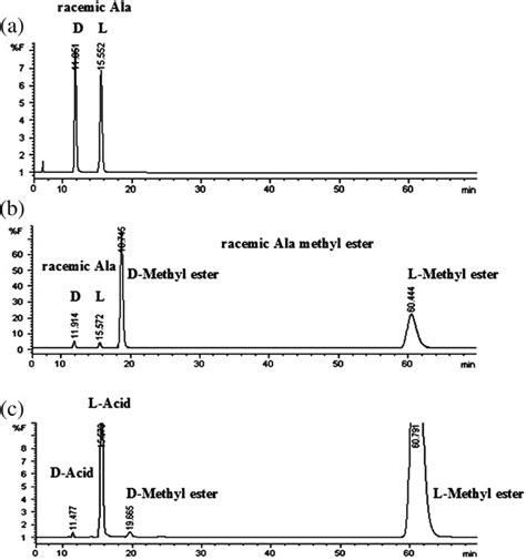 Chromatograms Of The Enantiomer Resolution Of Racemic Alanine Top Download Scientific