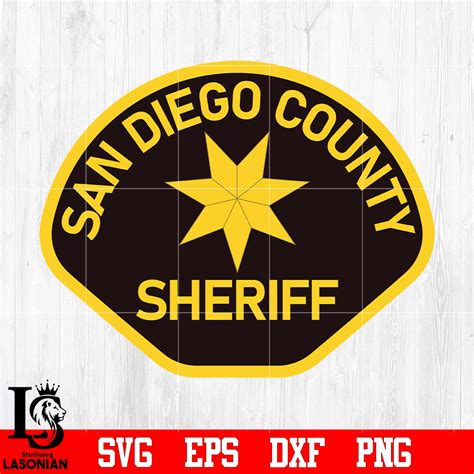 Badge San Diego County Sheriff svg eps dxf png file, digital - Inspire ...