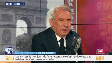 François Bayrou face à Jean Jacques Bourdin en direct