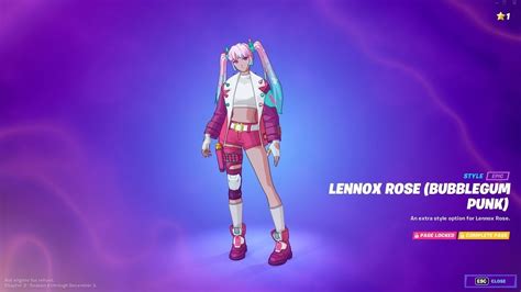 Lennox Rose Bubblegum Punk Battle Pass Paradise Season 4 Chapter 3 Fortnite Gameplay Ps5 4k