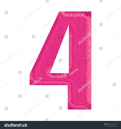 Pink Glitter Sparkling Number Four 4 Stock Illustration 1039543792 | Shutterstock