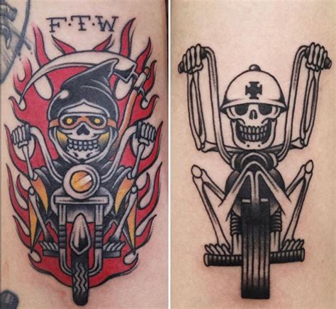 Pin by britta Fulde on Tätowierungen | Motorcycle tattoos, Biker ...