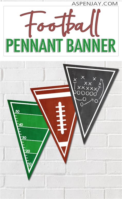 Football Pennant Banner – Game Day Free Printable - Aspen Jay