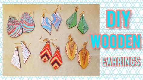 Diy Come Decorare Orecchini In Legno Woodenearrings Con Beebeecraft