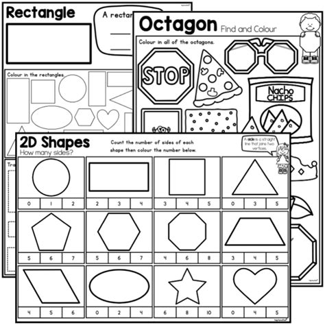 D Shapes Worksheet Package Top Teacher Worksheets Library