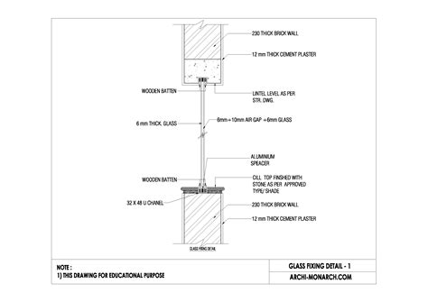 Glass Fixing Detail One ⋆ Archi Monarch