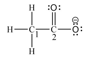 What is the molecular formula of acetate? Draw the Lewis structure and ...