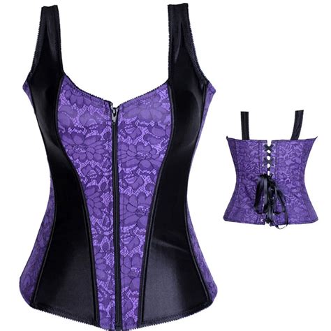 Buy Lace Zipper Waist Trainer Corset Body Shaper