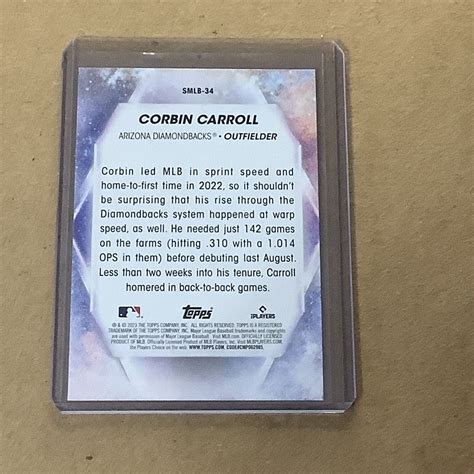 Corbin Carroll Rc Topps Stars Of Mlb Rookie Card Smlb