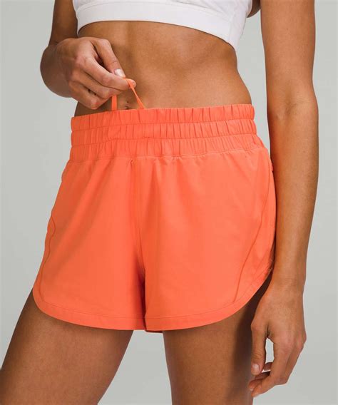 Lululemon Track That High Rise Lined Short 3 Warm Coral Lulu Fanatics