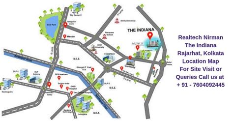 Realtech Nirman The Indiana Rajarhat, Kolkata Location Map - Regrob