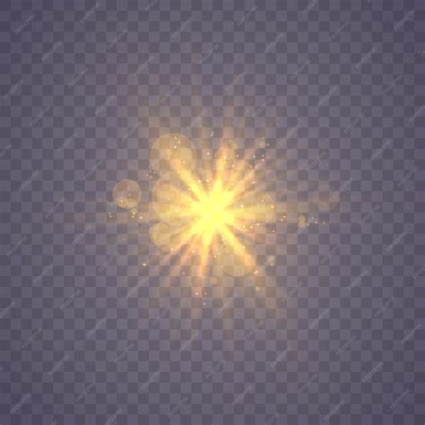 Premium Vector Shining Star The Sun Particles And Sparks With A