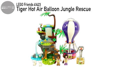 LEGO 41423 Tiger Hot Air Balloon Jungle Rescue Friends Speed Build